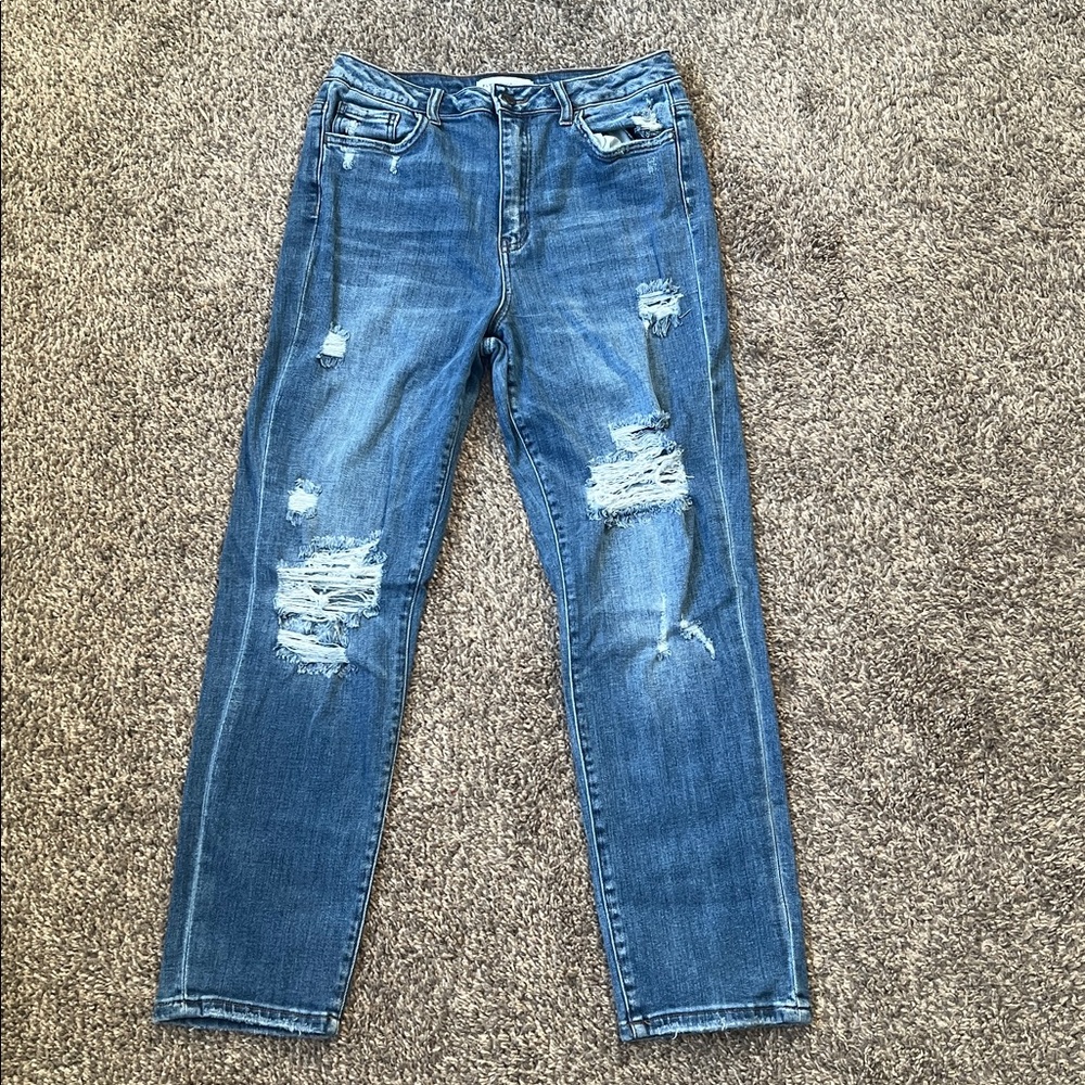 Flying Monkey Ripped Mom Jeans